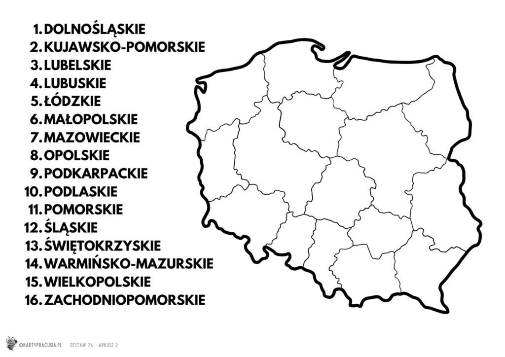 Karty pracy -76- Mapa Polski